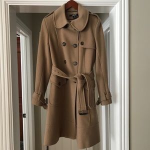 Never Worn!! Wool, DKNY trench coat, Size 8.